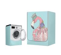 Odot Washer Dustproof Cover Front Load, Washing Machine Dryer Protector Sunscreen Waterproof Tumble Dryer Case Protective Cover for Most Front Loadi (L-capacity 10.5~12kg,pink flamingo)