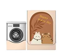 Odot Washer Dustproof Cover Front Load, Washing Machine Dryer Protector Sunscreen Waterproof Tumble Dryer Case Protective Cover for Most Front Loadi (M-capacity 8~10kg,tiger cat)