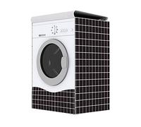 Odot Washer Dustproof Cover Front Load, Washing Machine Dryer Protector Sunscreen Waterproof Tumble Dryer Case Protective Cover for Most Front Loadi (L-capacity 7kg,black plaid)
