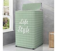 Odot Washing Machine Cover Top Load Waterproof Dustproof Washer Machine Dryer Protector Sunscreen Washer Dryer Cover for Most Top Load Washer Dryer (L Capacity 6.8-8kg,Green plaid)