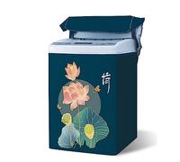 Odot Washing Machine Cover Top Load Waterproof Dustproof Washer Machine Dryer Protector Sunscreen Washer Dryer Cover for Most Top Load Washer Dryer (Lotus leaf9,S Capacity 4.5-5.5kg)