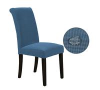 Odot Waterproof Chair Covers, Elastic Dining Chairs Set of 6/4, Seat Covers Washable Removable High Back Dining Chair Covers Chair Cover for Dining Room,Hotel,Banquet (Set of 6,Denim Blue)