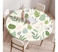 Odot Waterproof Round Tablecloth 80cm,Outdoor Table Cloth with Elastic Edged, Elastic 3D Floral Tablecloth Wipeable, Garden Table Cloth Suitable for sizes 70cm-75cm