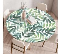 Odot Waterproof Round Tablecloth 80cm,Outdoor Table Cloth with Elastic Edged, Elastic 3D Floral Tablecloth Wipeable, Garden Table Cloth Suitable for sizes 70cm-75cm