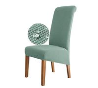 Odot Waterproof XL Chair Covers, Elastic Dining Chairs, Seat Covers Washable Removable High Back Dining Chair Covers Chair Cover for Dining Room,Hotel,Banquet (Set of 6,mint)