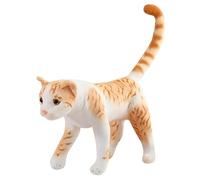 Odoukey 1 Pc Tabby Cat Stuffed Animals American Shorthair Plush Realistic Cat Toy, Kitty Doll for Anxiety Women Kids Bedtime, Yellow