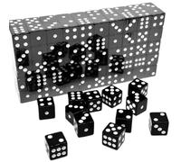 Odoukey 100PCS Mini Dice Set, 0.2 Inch Acrylic Mini Dice with White Dots, Portable Small for Board Games, Math Teaching & Party Favors