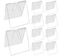 Odoukey 10PCS Clear Acrylic Knife Display Stand, Fixed Blade Knife Holder, Rustic Cabin Decor, for Single Display