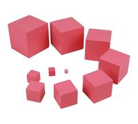 Odoukey 10Pcs Montessori Wooden Cube Learning Tower for Toddlers 1-3, 0.4-3.9inch Early Preschool Sensory Educational Toys