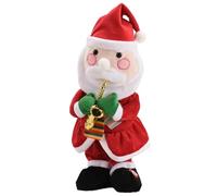 Odoukey 15.8" Funny Dancing Santa with Saxophone, Soft Plush Christmas Animatronics for Xmas Party Decor No Battery, Dancing Toy