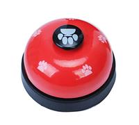 Odoukey 1PC Dog Training Bell Puppy Pet Door Bell Clear Ring Non-skid Rubber Base Communication Device Red