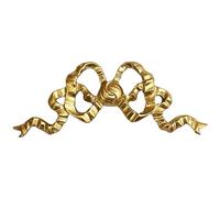 Odoukey 2.4x6.1 Inch Gold Bow Decor, Synthetic Resin Bow Wall Art Hanging Wall Applique Ornament for Mirror Picture Frame Living Room