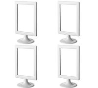 Odoukey 4PCS Double Sided Picture Frame 4x6 Double Picture Frame, Easy Insert & Take out Plastic Picture Frame Stand, Removable Standing Picture Frames for Vertical Display