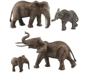 Odoukey 4Pcs Elephant Toy: Realistic Wild Life Elephant African Animals Figures, Ornament Creative Learning Toys for Kids Toddlers