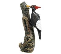 Odoukey 4x2x1 Inch Realistic Black Woodpecker Bird Figurines Set - Plastic Animal Models, Educational Bird Toys for Kids Toddlers, Cake Topper, Science Project