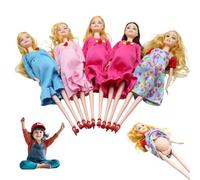 Odoukey 5PCS 12-Inch Pregnant Doll with Baby in Tummy, Movable Joint Pregnant Mother Dollhouse Accessories