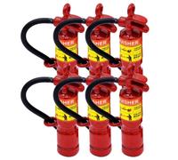 Odoukey 6 PCS Toy Fire Extinguisher Mini Model, Dollhouse Furniture Tiny Fire Fighter Decor, Mini Extinguishers Party Favors for Dollhouse Landscaping Decor