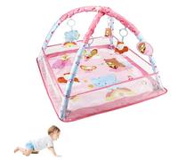 Odoukey Baby Play Mat Tummy Time Mat with 20 Ocean Balls Safe & Easy Baby Gym with Cute Pendant Sensory Motor Skill Development for Newborns Toddlers