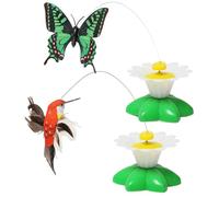 Odoukey Flying Bird Toy For Cats, 2Pcs Interactive Cat Toy Battery Powered Bird Teaser Moving Simulation Cat Teaser for Indoor Cats Exercise No Battery