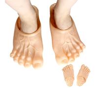 Odoukey Funny Feet Slippers Realistic Costume Accessories Shoe Covers Jumbo 10.63x5.12 inch for Cosplay Dress