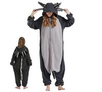 Odoukey Large Axolotl Pajamas Girls, Axolotl Costume for Adults Soft Cute Fleece Hooded Cosplay Animal Onesie with Tail Christmas Halloween Pajamas for Men Women