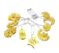 Odoukey LED Moon Star String Lights 1.65m Ramadan Muslim Fairy Lights Warm Light EID Mubarak Decor