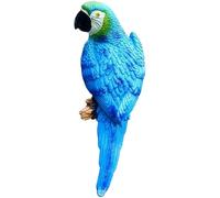 Odoukey Lifelike Parrot Bird Statue, Wall-Mounted Tropical Bird Decor for Home, Patio, Garden (Right)
