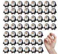 Odoukey Mini Penguins 50Pcs 0.4 Inch Adorable & Cartoon Mini Penguin Figurines DIY Friendly Decorative Resin Animals for Micro Landscape Dollhouse Nail Art