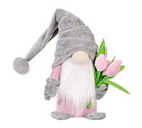 Odoukey Mothers Day Plush Gnome Desktop Faceless Doll Dwarf for Valentines Day Gray