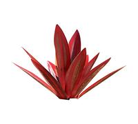 Odoukey Wine Red Metal Agave Plant 13.78 Inch Outdoor Decor Tequila Rustic Sculpture Yard Art Statue Garden Ornament
