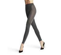 FALKE Womens Softmerino W Wool Cotton Thick Plain Leggings, Grey Flanell 3210, 18-20 UK