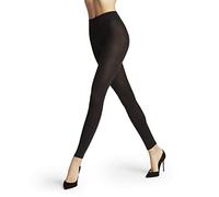 FALKE Women's Softmerino W Le Wool Cotton Thick Plain 1 Pair Leggings, Black 3000, M-L