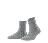 FALKE Women's Bedsock Rib W HP Wool Cashmere Thick Plain 1 Pair Socks, Grey (Silver 3290), 5.5-8