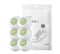 Odour Remover Ball, Wool Drying Balls, Felt Ball, Wool Ball, Pack of 6 Lightweight, Effective Odour Neutraliser, Environmentally Friendly Shoe Odour Eliminator, Air Purifier, Multifunctional Sneaker