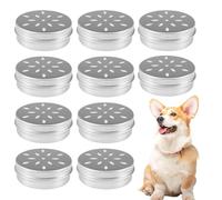 Odour Training for Dogs, Round Container for Odour Training - 10 Pieces Metal for Dogs Nose Work - For and Puppies Medium and Large Home Garden Competitions Exercises Training Games