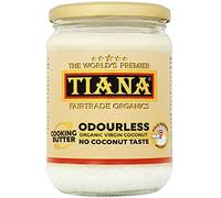 Odourless Coconut Cooking Butter 500ml (Pack of 4) - Organic Virgin, Cold-Pressed & Unrefined Coconut Oil - Neutral Taste, Heat-Stable Vegan Butter Alternative for Frying, Baking & Roasting - TIANA