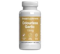 Odourless Garlic 3mg Tablets | Supports Well-Being | Vegan & Vegetarian Friendly | 180 Easy-to-take Tablets | Manufactured in The UK to GMP Standards