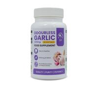 Odourless Garlic Capsules 1000mg - Garlic Oil Softgels - Supports Heart Health & Circulation - 90 Capsules - 1-A-Day - Easy to Swallow - UK Made by The Good Vitamin Company
