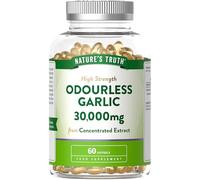 Odourless Garlic Capsules 30,000mg | 60 Softgels | High Strength Concentrated Garlic Oil Extract | Nature's Truth