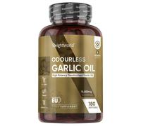 Odourless Garlic Oil Softgels - 15000mg 180 Softgels - Natural Supplement for cleansing & overall well-being of the body