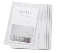 Odowalker 4 Pcs Clear Magazine Protectors for Collectors A4 File 12 x 9 Inch Portable Project Case Paper Storage Box Magazine Display Storage Document Paper Protector