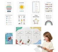 ODOXIA Calm Down Corner | Positive Quotes & Breathing Techniques | Autism Calm Corner Kit with Posters & Solutions Wall | Calming Corner Items for Kids | Calming Posters for Classroom & Homes