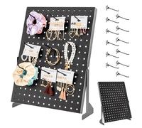 ODOXIA Pegboard | Peg Board Stand for Vendors | Peg Board Organiser | Black Hooks for Your Home, Store, Office | Display Boards Free Standing