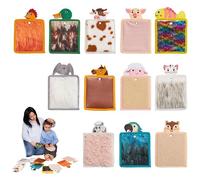 ODOXIA Sensory Mats | Sensory Pads Pets and Farm 12-Pack | Sensory Mats For Autistic Children | Tactile Toys | Autism Sensory Room | Playful Learning Toys for Toddlers