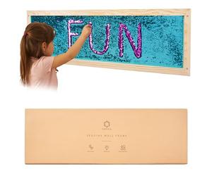 ODOXIA Sequin Wall Frame | Sensory Wall Sequin Flip Fabric for Kids | Sequin Fabric Sensory Wall | Sequin Wall Panel