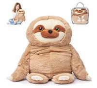 ODOXIA Weighted Anxiety Plush Toy 2.3 Kg | Calming & Comforting | Weighted Stuffed Animal Sloth | Weighted Anxiety Animal | Carrying Bag Included | Machine Washable Weighted Plushie
