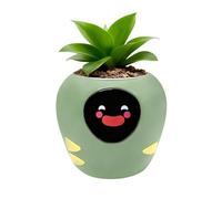 Odpaltoy Smart Plant Pot with Expression, AI Intelligent Flower Pot for Indoor Decoration, Smart Garden Pot with Water/Light/Temperature Sensors, Ivy AI Planter (Green（Big）)