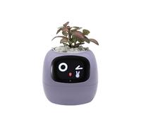 Odpaltoy Smart Plant Pot with Expression, AI Smart Planter Robot for Indoor Decoration, Purple