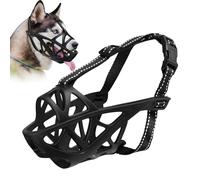 ODRIEW Dog Muzzle for Large Dogs, Breathable Basket Muzzles for Small, Medium and X-Large Aggressive Dog, Allows Panting Drinking, Suitable for Grooming Trimming Training (Black, M)