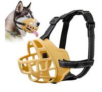 ODRIEW Dog Muzzle for Large Dogs (Luminous Orange, 6)